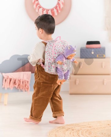 Batoh s klokankou Floral Corolle pre 30 cm bábiku nastaviteľné ramienka