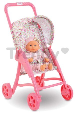 Športový kočík so sklápacou strieškou Stroller Floral Corolle pre 30 cm bábiku od 18 mes