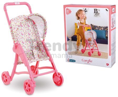 Športový kočík so sklápacou strieškou Stroller Floral Corolle pre 30 cm bábiku od 18 mes