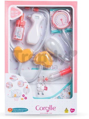 Lekárska taštička Large Doctor Set Corolle pre 30 cm bábiku 6 doplnkov od 18 mes