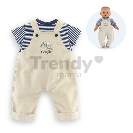 Oblečenie T-Shirt & Ecru Overalls Loire Riverside Mon Premier Poupon Corolle pre 30 cm bábiku od 18 mes
