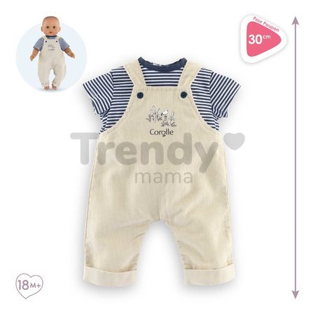 Oblečenie T-Shirt & Ecru Overalls Loire Riverside Mon Premier Poupon Corolle pre 30 cm bábiku od 18 mes
