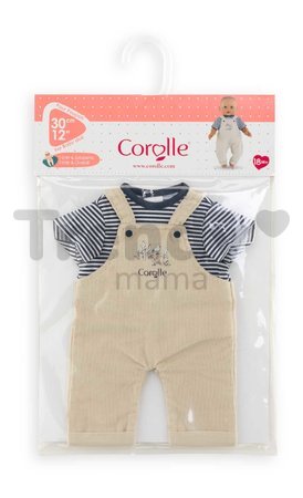 Oblečenie T-Shirt & Ecru Overalls Loire Riverside Mon Premier Poupon Corolle pre 30 cm bábiku od 18 mes