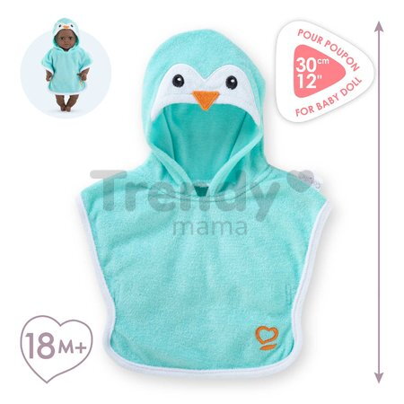 Župan pre bábiku Bathcape Penguin Mon Premier Poupon Corolle pre 30 cm bábiku od 18 mes