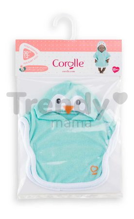 Župan pre bábiku Bathcape Penguin Mon Premier Poupon Corolle pre 30 cm bábiku od 18 mes