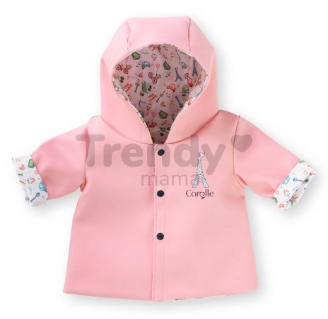 Pršiplášť pre bábiku Reversible Rain Coat A Weekend in Paris Mon Premier Poupon Corolle pre 30 cm bábiku od 18 mes