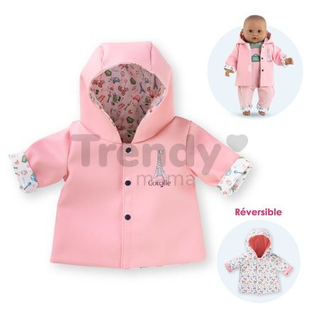 Pršiplášť pre bábiku Reversible Rain Coat A Weekend in Paris Mon Premier Poupon Corolle pre 30 cm bábiku od 18 mes