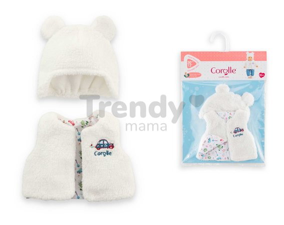 Vesta a čiapka pre bábiku Winter Set A Weekend in Paris Mon Premier Poupon Corolle pre 30 cm bábiku od 18 mes