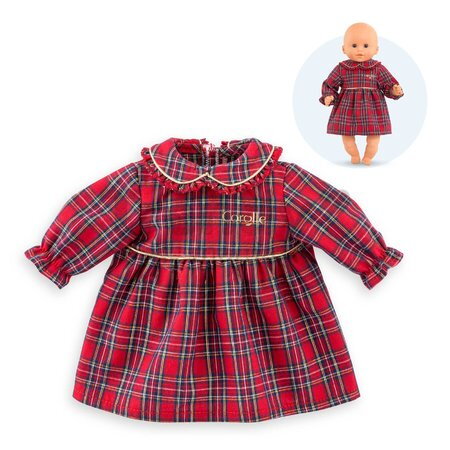 Šaty pre bábiku Dress Corolle Holidays Mon Premier Poupon Corolle vianočná edícia pre 30 cm bábiku od 18 mes