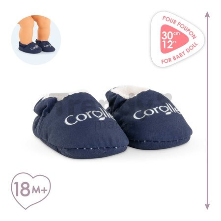 Papučky pre bábiku Navy Blue Slippers Mon Premier Poupon Corolle pre 30 cm bábiku