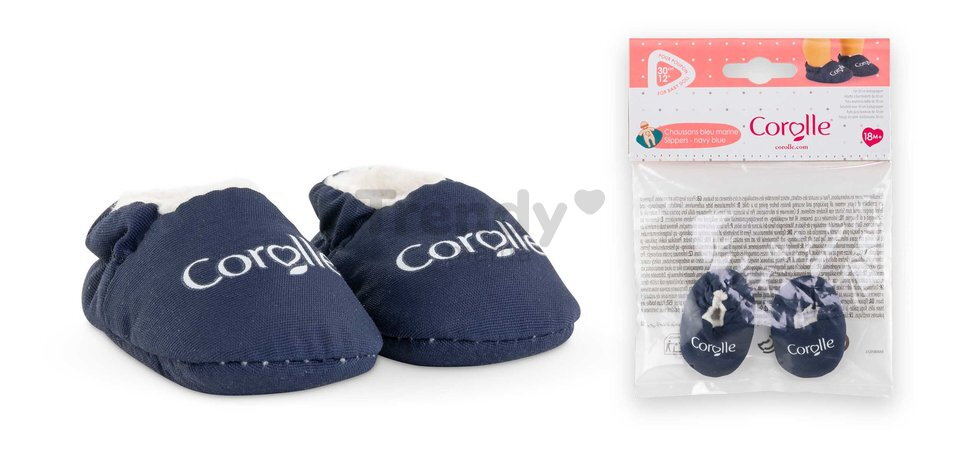 Papučky pre bábiku Navy Blue Slippers Mon Premier Poupon Corolle pre 30 cm bábiku