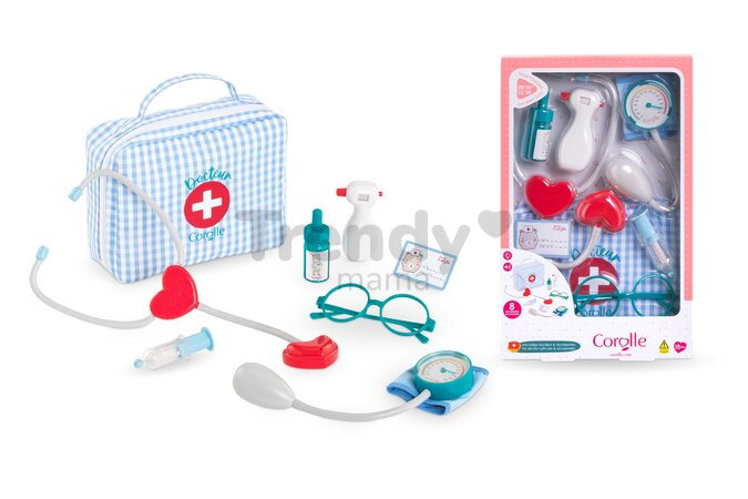 Lekárska taštička pre bábiku My Doctor Suitcase Corolle so zvukom a svetlom pre 30-42 cm bábiku 8 doplnkov od 18 mes