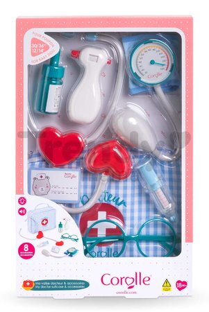 Lekárska taštička pre bábiku My Doctor Suitcase Corolle so zvukom a svetlom pre 30-42 cm bábiku 8 doplnkov od 18 mes