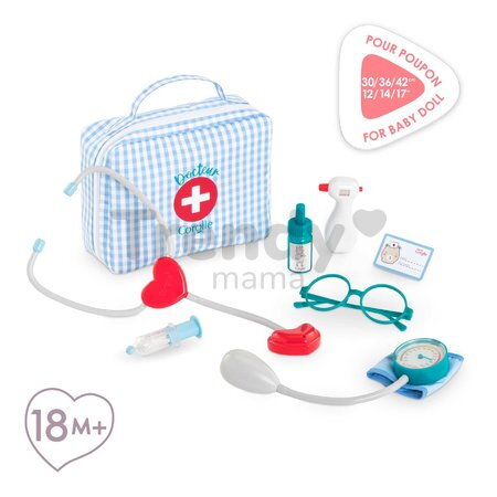 Lekárska taštička pre bábiku My Doctor Suitcase Corolle so zvukom a svetlom pre 30-42 cm bábiku 8 doplnkov od 18 mes