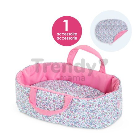 Prenosná postieľka pre bábiku Flowered Carry Bed Corolle pre 30 cm bábiku od 18 mes