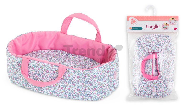 Prenosná postieľka pre bábiku Flowered Carry Bed Corolle pre 30 cm bábiku od 18 mes