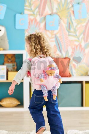 Batoh s klokankou Pink Plush Baby Doll Carrier Backpack Corolle pre 30 cm bábiku nastaviteľné popruhy