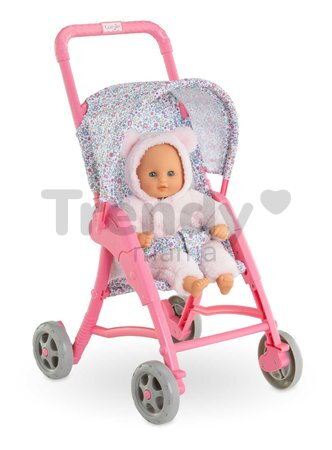 Športový kočík so sklápacou strieškou Flowered Stroller Corolle pre 30 cm bábiku od 18 mes