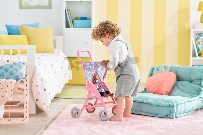 Športový kočík so sklápacou strieškou Flowered Stroller Corolle pre 30 cm bábiku od 18 mes