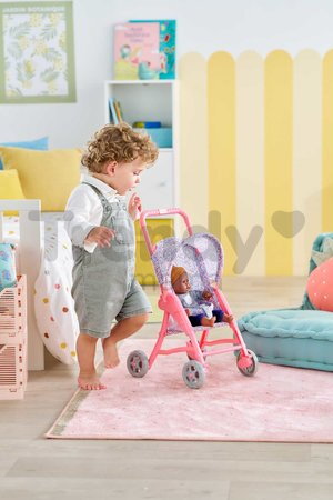 Športový kočík so sklápacou strieškou Flowered Stroller Corolle pre 30 cm bábiku od 18 mes