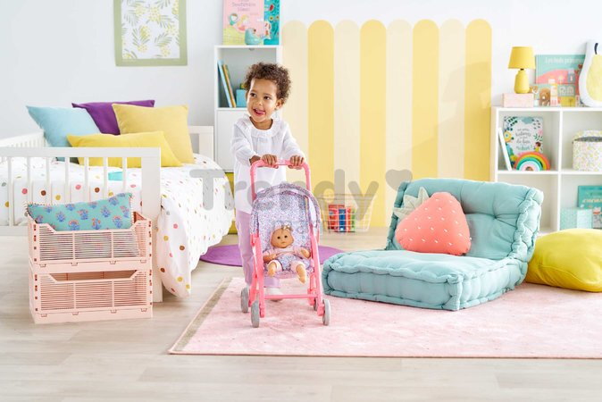 Športový kočík so sklápacou strieškou Flowered Stroller Corolle pre 30 cm bábiku od 18 mes