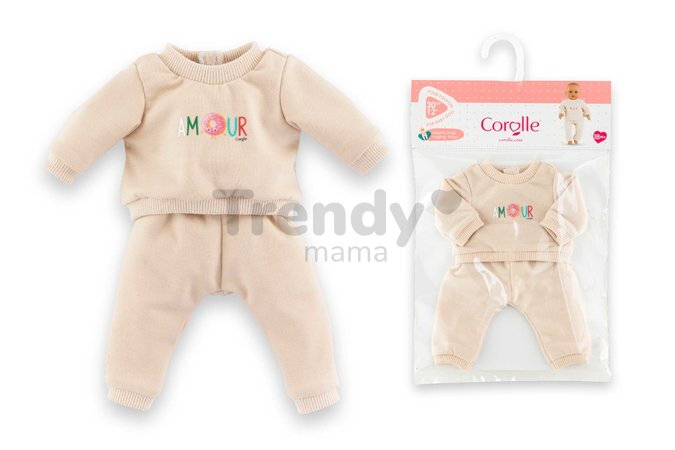 Tepláková súprava pre bábiku Beige Tracksuit Mon Premier Poupon Corolle pre 30 cm bábiku od 18 mes