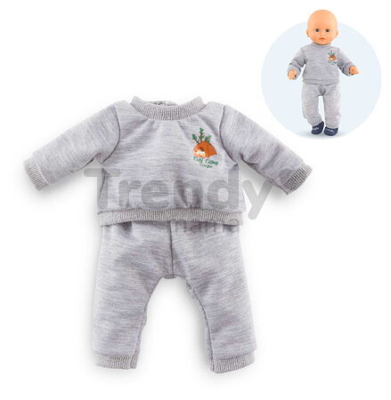 Tepláková súprava pre bábiku Grey Joggings Little Explorer Mon Premier Poupon Corolle pre 30 cm bábiku od 18 mes