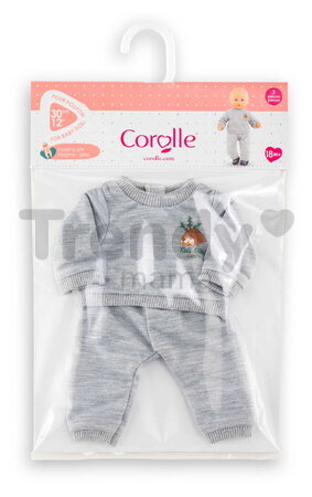 Tepláková súprava pre bábiku Grey Joggings Little Explorer Mon Premier Poupon Corolle pre 30 cm bábiku od 18 mes