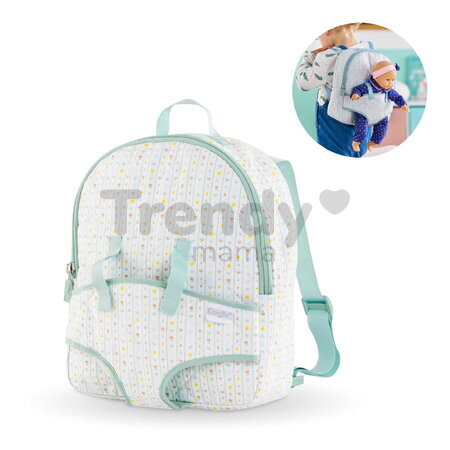 Batoh s klokankou Baby Doll Carrier Backpack Stars Corolle modrý pre 30 cm bábiku nastaviteľné popruhy