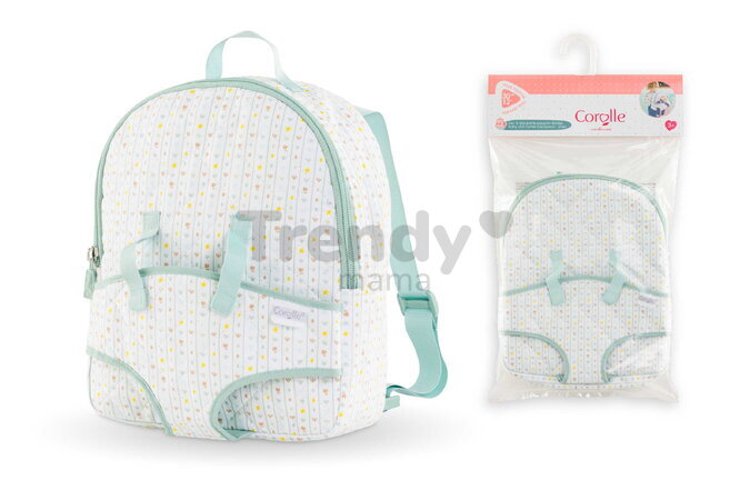 Batoh s klokankou Baby Doll Carrier Backpack Stars Corolle modrý pre 30 cm bábiku nastaviteľné popruhy