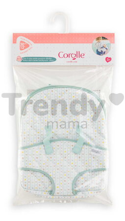 Batoh s klokankou Baby Doll Carrier Backpack Stars Corolle modrý pre 30 cm bábiku nastaviteľné popruhy