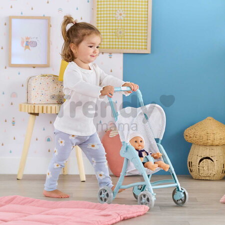 Športový kočík pre bábiku Stroller Stars Corolle modrý so sklápacou strieškou pre 30 cm bábiku od 18 mes