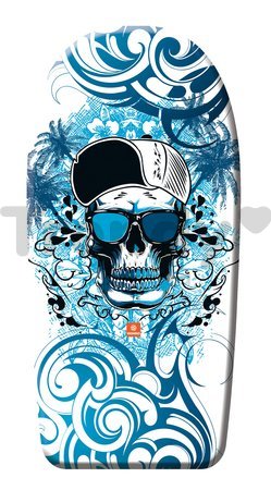 Penová doska na plávanie Fantasy motív wave style, skull and bones Mondo 84 cm 3 kusy