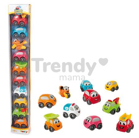 Autíčka Vroom Planet Smoby sada 10 kusov od 12 mes