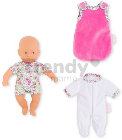 Bábika Mini Calin Good Night Blossom Garden Corolle s modrými očami pyžamom a vakom na spanie 20 cm od 18 mes