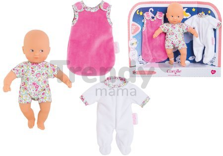 Bábika Mini Calin Good Night Blossom Garden Corolle s modrými očami pyžamom a vakom na spanie 20 cm od 18 mes