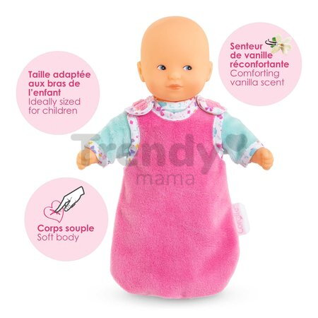 Bábika Mini Calin Good Night Set Butterflies Mon Premier Poupon Corolle so spacím vakom a dupačkami 20 cm od 18 mes