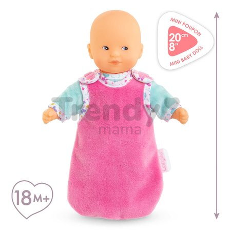 Bábika Mini Calin Good Night Set Butterflies Mon Premier Poupon Corolle so spacím vakom a dupačkami 20 cm od 18 mes