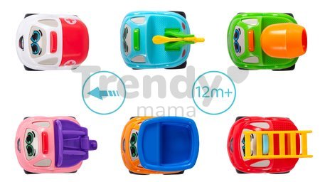 Autíčko Vroom Planet Smoby - hasiči, odťahovka, sanitka, miešačka, nákladiak,pracovné auto dĺžka 7 cm od 12 mes