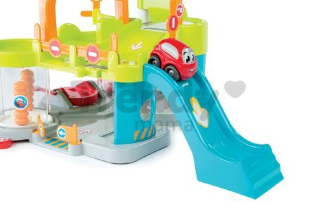 Poschodová garáž Vroom Planet Premier Smoby s 2 autíčkami a autoumyvárňou od 18 mes