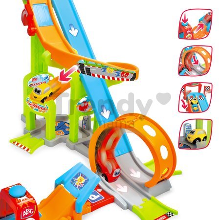 Autodráha Vroom Planet Mega Jump Smoby skákajúca s dvoma autíčkami od 18 mes