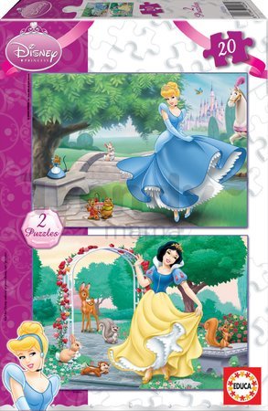 Puzzle Disney Snehulienka a Popoluška Educa 2x 20 dielov