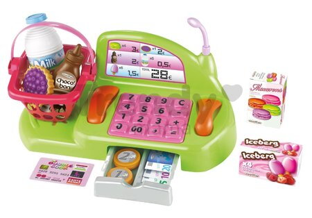 Pokladňa Bubble Shop Écoiffier s nákupným košíkom a 26 doplnkami od 18 mes