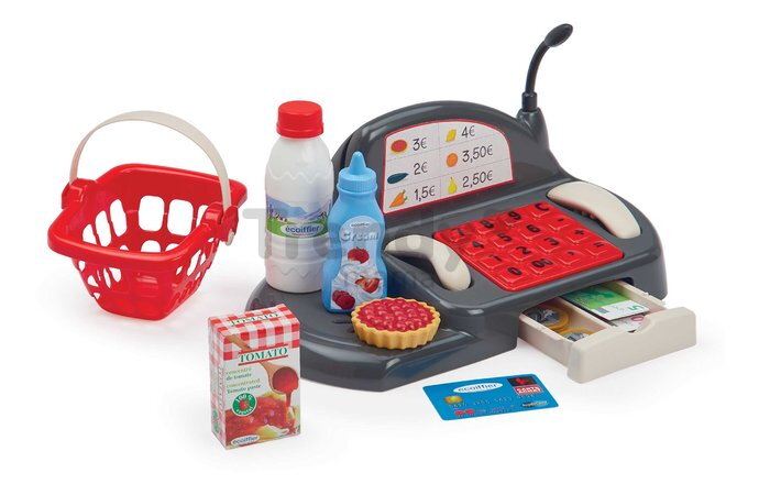 Pokladňa Bubble Shop Écoiffier s nákupným košíkom a 26 doplnkami od 18 mes