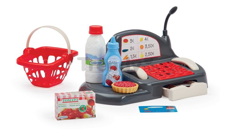 Pokladňa Bubble Shop Écoiffier s nákupným košíkom a 26 doplnkami od 18 mes