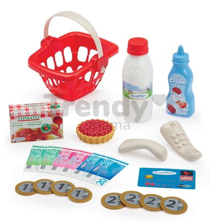 Pokladňa Bubble Shop Écoiffier s nákupným košíkom a 26 doplnkami od 18 mes