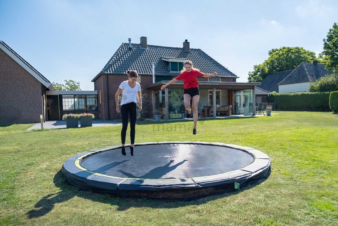 Trampolína Silhouette Ground Sports Exit Toys prízemná okrúhla 366 cm priemer čierna