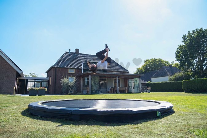 Trampolína Silhouette Ground Sports Exit Toys prízemná okrúhla 366 cm priemer čierna