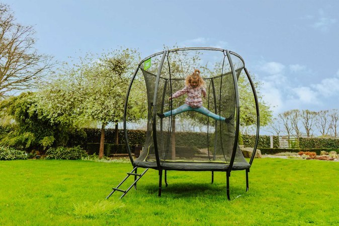 Trampolína s ochrannou sieťou Silhouette trampoline Exit Toys okrúhla priemer 183 cm čierna