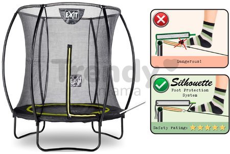 Trampolína s ochrannou sieťou Silhouette trampoline Exit Toys okrúhla priemer 183 cm čierna